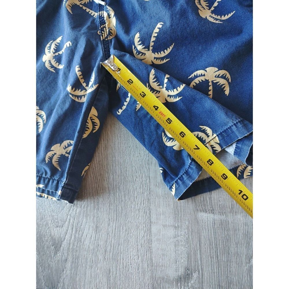 Mossimo Supply Co Mens Board Shorts  Navy Palm Trees Drawstring Pockets Size S - Picture 3 of 8